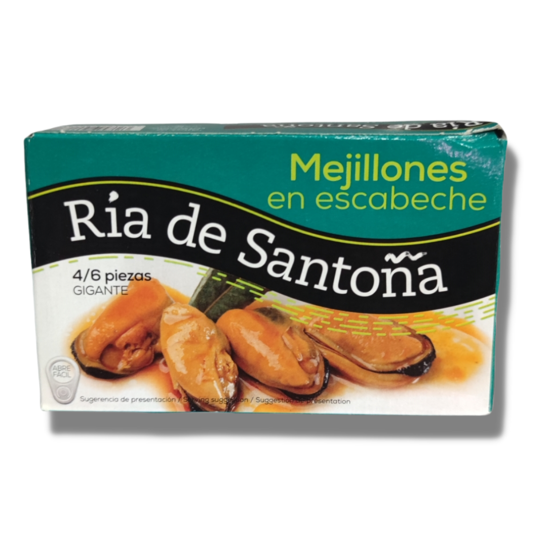 Mejillones en Escabeche Ria de Santoño 4/6 Piezas Gigantes