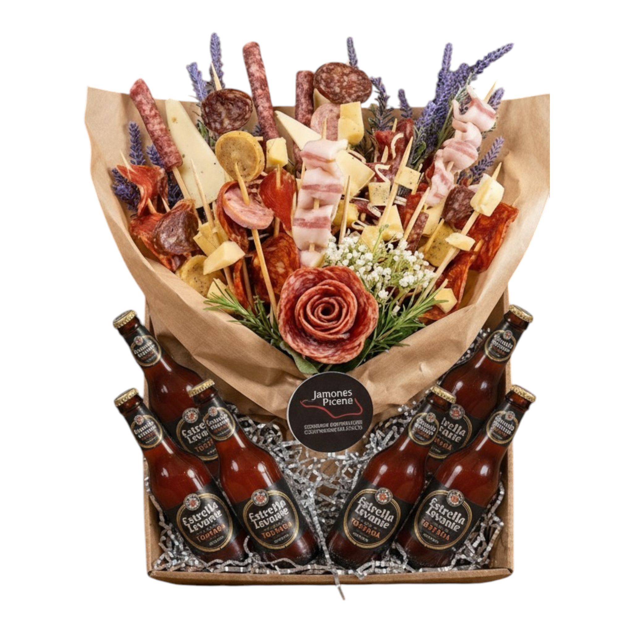Ramo de embutidos con cervezas